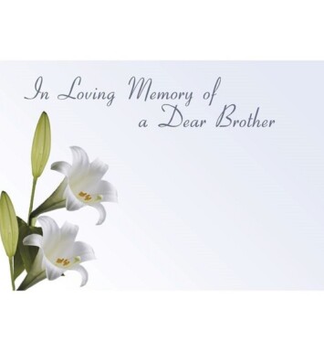 Florist Small Cards - In Loving Memory Dear Brother
