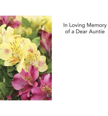 Florist Small Cards - In Loving Memory of Dear Auntie