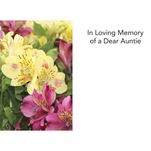 Florist Small Cards - In Loving Memory of Dear Auntie