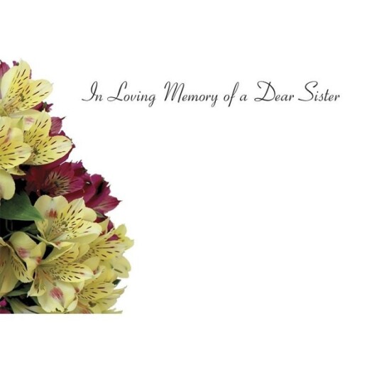 Florist Small Cards - In Loving Memory of Dear Sister