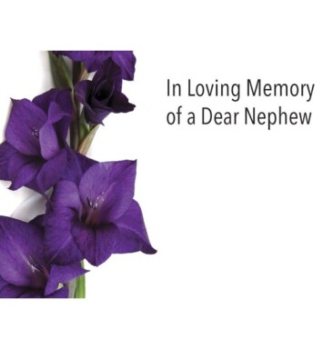 Florist Small Cards - In Loving Memory of Dear Nephew