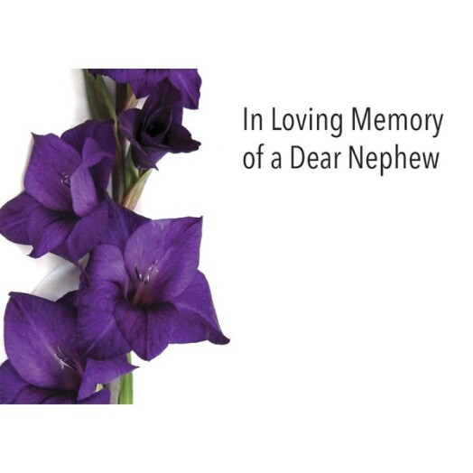 Florist Small Cards - In Loving Memory of Dear Nephew
