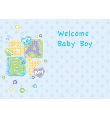 Florist Small Cards - Welcome Baby Boy