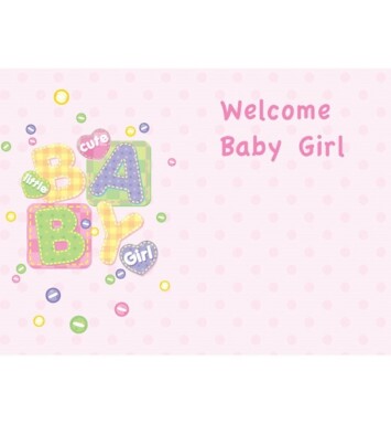 Florist Small Cards - Welcome Baby Girl