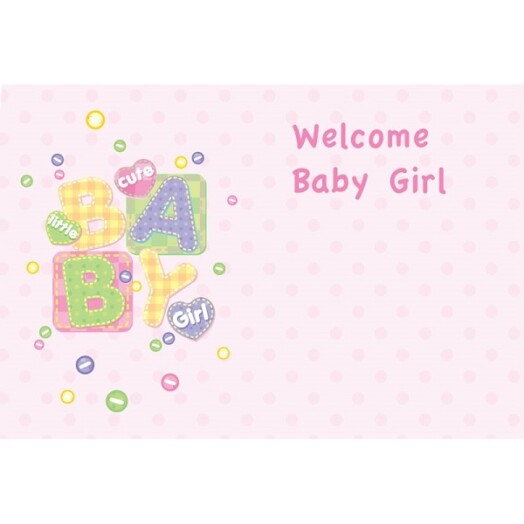 Florist Small Cards - Welcome Baby Girl