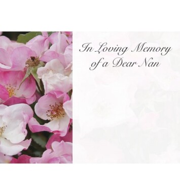 Florist Small Cards - In Loving Memory of Dear Nan
