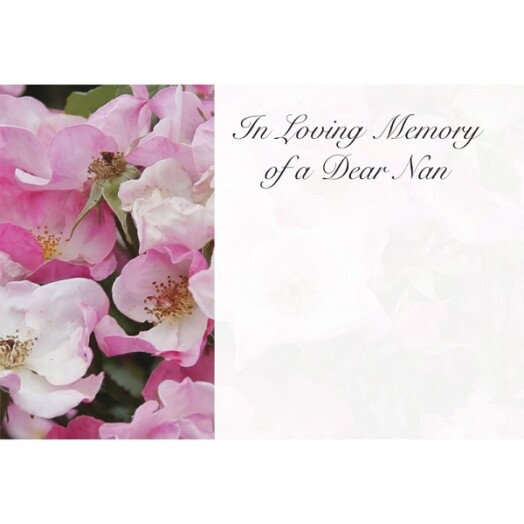 Florist Small Cards - In Loving Memory of Dear Nan