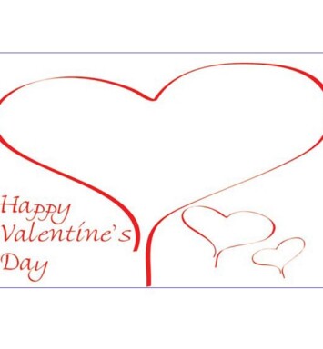 Florist Small Cards - Happy Valentine's Day Red Heart