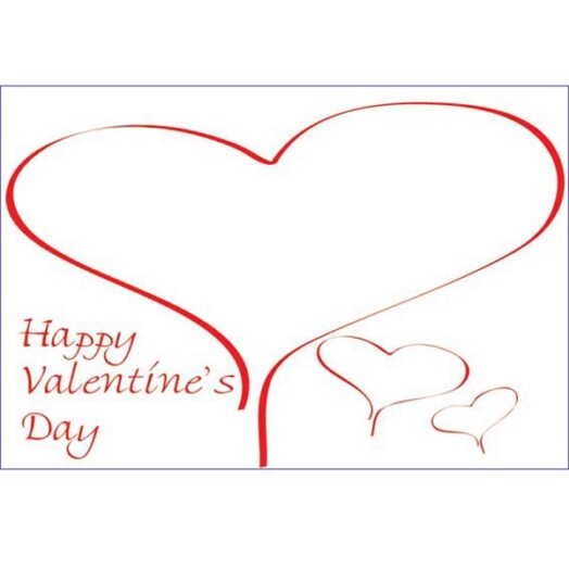 Florist Small Cards - Happy Valentine's Day Red Heart