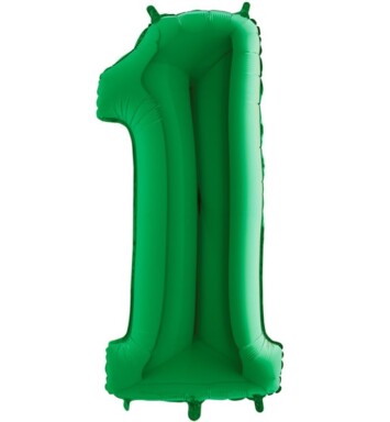40 Inch Green Number 1 Foil Balloon
