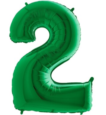 40 Inch Green Number 2 Foil Balloon