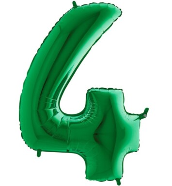 40 Inch Green Number 4 Foil Balloon