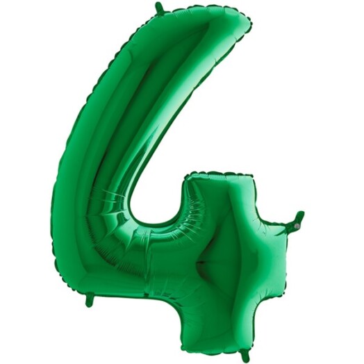 40 Inch Green Number 4 Foil Balloon