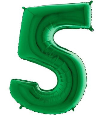 40 Inch Green Number 5 Foil Balloon