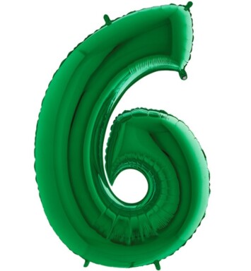 40 Inch Green Number 6 Foil Balloon