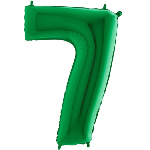 40 Inch Green Number 7 Foil Balloon