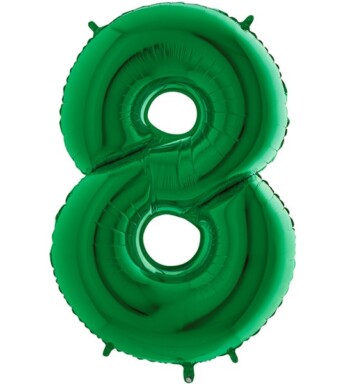 40 Inch Green Number 8 Foil Balloon