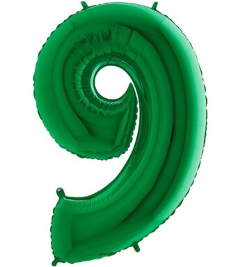 40 Inch Green Number 9 Foil Balloon