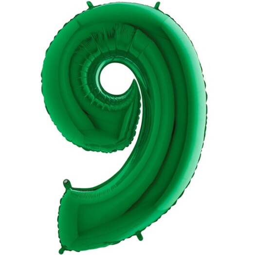 40 Inch Green Number 9 Foil Balloon
