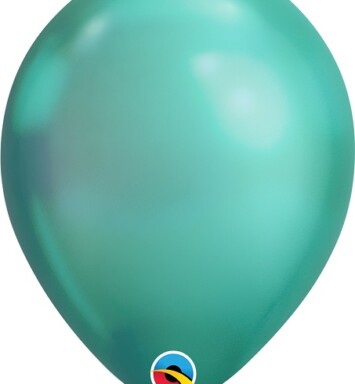 11 Inch Chrome Green Latex Balloons 100ct
