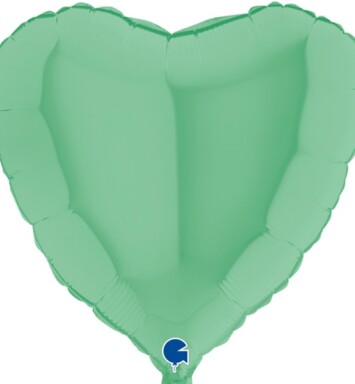 Unpackaged 36" Matte Green Heart Foil Balloon