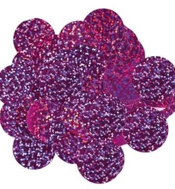 10mm Holographic Foil Confetti - Fuchsia