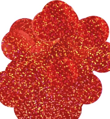 10mm Holographic Foil Confetti - Red