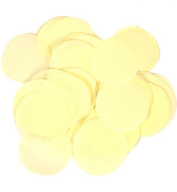 14g Ivory Round Tissue Paper Confetti - 15mm