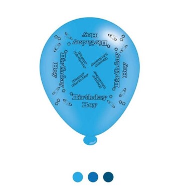 Pack of 8 Birthday Boy Latex Balloons