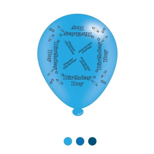 Pack of 8 Birthday Boy Latex Balloons