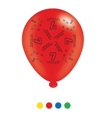 Pack of 8 Age 7 Latex Balloons