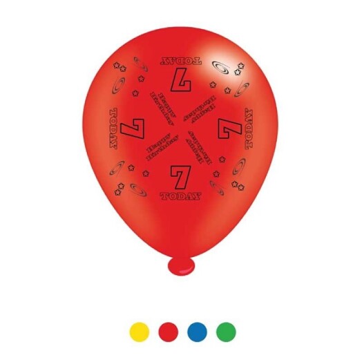 Pack of 8 Age 7 Latex Balloons