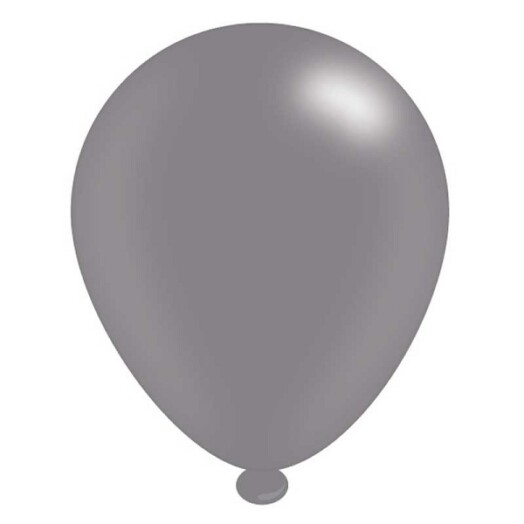 Pack of 8 Silver Latex Balloons