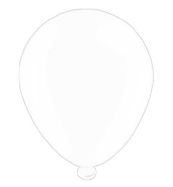 Pack of 8 White Latex Balloons