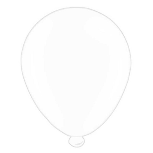 Pack of 8 White Latex Balloons