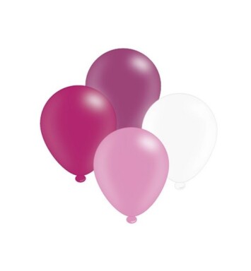 Pack of 8 Pink Mix Latex Balloons