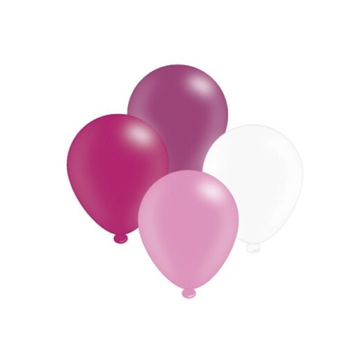 Pack of 8 Pink Mix Latex Balloons