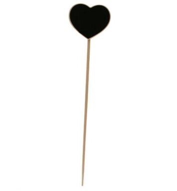Heart Wooden Blackboard Label