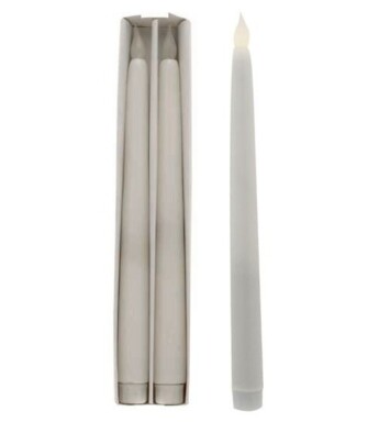 2 LED Taper Candles - Cream