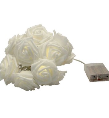 7cm White Rose LED Lights