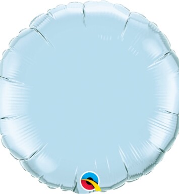 Unpackaged 18" Pearl Light Blue Round Foil Balloon