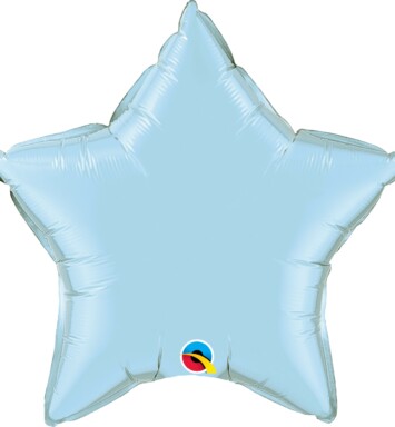 Unpackaged 20" Pearl Light Blue Star Foil Balloon