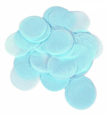 14g Light Blue Round Tissue Paper Confetti - 25mm