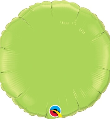 Unpackaged 18" Lime Green Round Foil Balloon