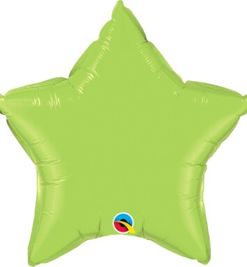 Unpackaged 36" Lime Green Star Foil Balloon