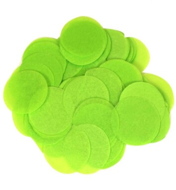 14g Lime Green Round Tissue Paper Confetti - 15mm