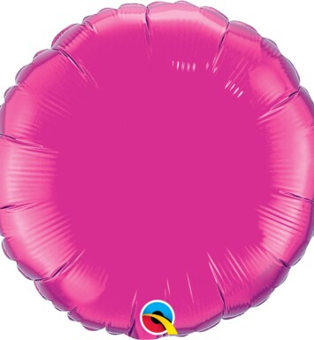 Unpackaged 18" Magenta Round Foil Balloon