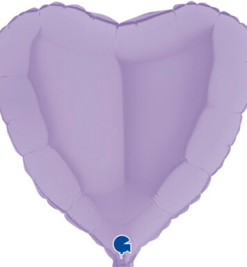 Unpackaged 36" Matte Lilac Heart Foil Balloon