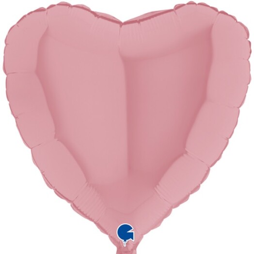 36" Matte Pink Heart Foil Balloon