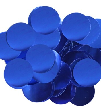 10mm Metallic Foil Confetti - Blue